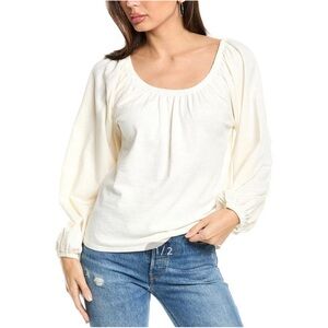 NATION LTD Persephone Top Off White Size XXL Peasant Blouse